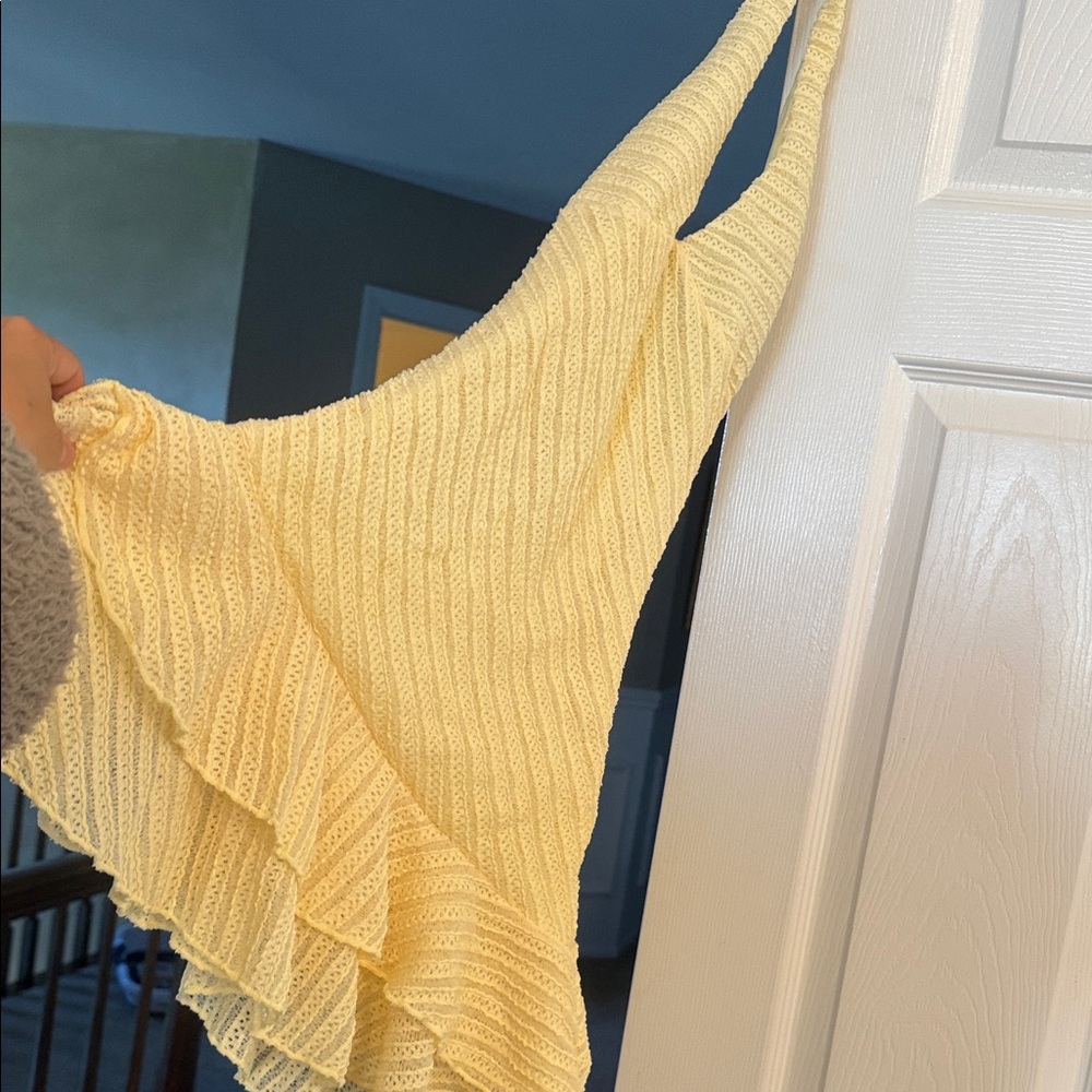 White Fox Boutique Pale Yellow Mini Dress - Picture 4 of 4